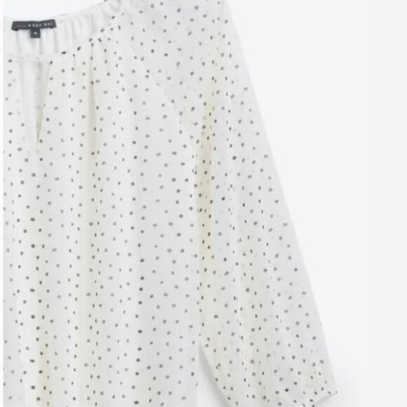 Stitch Fix Beacon Elorna Tie-Front Blouse Off White NWT - Picture 2 of 12